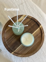 Coffret cadeau bougie parfumée et diffuseur à bâtonnets en verre bleu clair CE MSDS, cire de soja naturelle, aromathérapie, parfum d'ambiance pour la maison