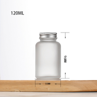 Pot en verre sur mesure de 200 ml avec bouchon à vis en métal doré, capacité de 120 ml à 250 ml, pour médicaments, comprimés, gélules, aliments santé, diffuseurs