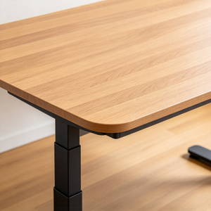 Bureau debout ergonomique à hauteur réglable, table de bureau aspect bois, poste de travail autonome, bureau informatique pour le télétravail - Product Image 4