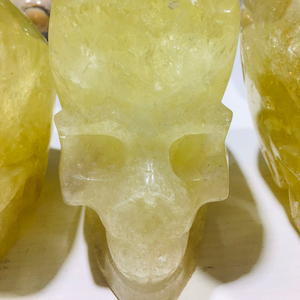 Natural cráneos de cristal de mano de cristal tallado artesanía colección de escultura de cráneos de cristal tallado - Product Image 2