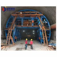 Chariot hydraulique robuste pour le revêtement de tunnels, coffrage automatique autopropulsé en béton pour projets routiers et ferroviaires