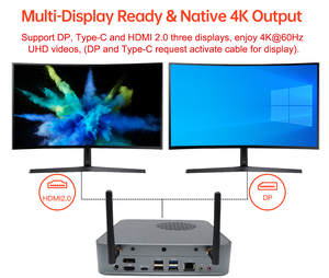 Mini PC de jeu adapté avec processeur R-Yzen 7 4800H ou R-Yzen 5 4600H, NVME, Windows 10 Pro, graphismes Radeon - Product Image 4