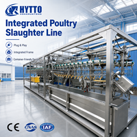 Solution d'abattage mobile CE 1000BPH pour volailles, ligne d'abattage de poulets, équipement d'abattage, système d'abattoir en conteneur