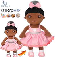 UYEAH OEM/ODM Peluche personnalisée noire pour fille, design unique, mignonne, douce, figurine de dessin animé, jouets en peluche pour filles