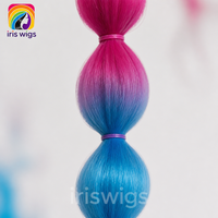 Perruques pour femmes, best-seller transfrontalier, ombré, tresses bulles, queue de cheval lanterne, fibre haute température, style long, tendance internet, audacieuses