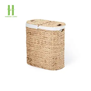 Best Choice Bath Accessories Water Hyacinth Baskets Storage Holder Bathroom Natural OEM Design Customize Vietnam Handmade