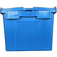 Conteneurs en plastique solides, empilables, recyclables, à couvercle, robustes, pour l'agriculture et le stockage alimentaire, gain de place