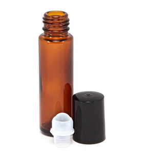 Flacons roll-on en verre ambré mince de forme cylindrique carrée <span class=keywords><strong>JW</strong></span> H6640 5 ml 10 ml 60 ml, flacons d'huile essentielle, surface imprimée, bille en métal - Product Image 4