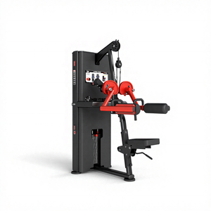 Machine de fitness professionnelle à tirage vertical (Lat Pulldown) avec système de traction <span class=keywords><strong>haut</strong></span>-bas, structure en acier, pile de poids de 100 kg pour exercices des jambes, <span class=keywords><strong>du</strong></span> dos et des bras - Product Image 4