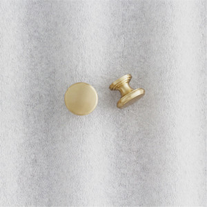 Round Brass Drawer <b>Knob</b> 25x20mm Minimalist Design Durable Furniture Handle - Product Image 2