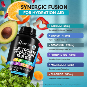 Tabletas Masticables de Electrolitos, Multivitaminas y Calcio de Último Diseño para Hidratación, Energía y Mantenimiento Muscular, Tabletas de Zinc con Electrolitos - Product Image 3