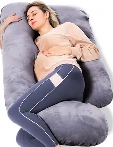 U Shaped Full Body Maternity Pillow With Removable Cover For Pregnant Women