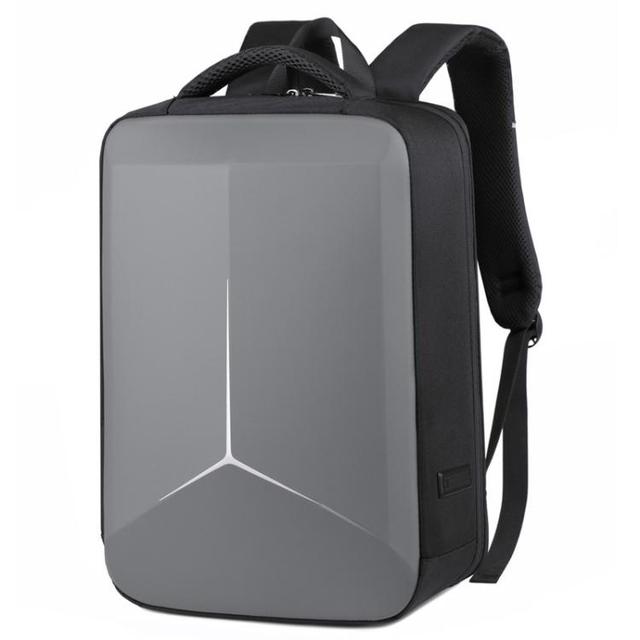 17.3-18 Inch Hard Shell Eva Laptop Backpack with USB+Type-C Charging Ports Unisex Anti-Theft Business Travel Bag, Color: Gray