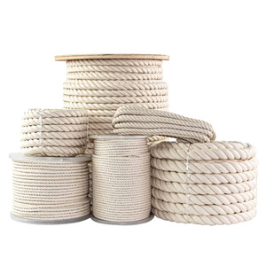 Nhà cung cấp bán buôn đồ trang trí tết dây tự làm, nhà sản xuất dây thừng cotton trắng tự nhiên, dây thừng mềm xoắn dùng để đóng gói - Product Image 1