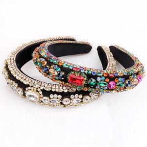 Diadema Hua Liyu con Cristales de Imitación, Banda Negra para Mujer, Accesorio para el Cabello Artístico Retro - Product Image 3