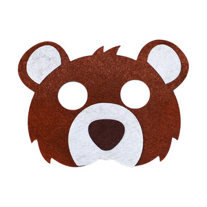 C063 personnalisé ours <span class=keywords><strong>fantastique</strong></span> <span class=keywords><strong>renard</strong></span> feutre en gros fête faveurs animaux masques pour les yeux enfants déguisement portable pas cher Promotion ours masque - Product Image 2