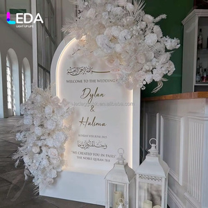 Panel Acrílico LEDA Moderno para Baby Shower, Fiesta de Cumpleaños, Boda, Letrero de Bienvenida para Recepción, Luces LED Personalizables - Product Image 5