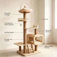 Arbre à chat multi-niveaux avec griffoir en sisal, maisonnette pour chat, mobilier pour animaux de compagnie, robuste et durable, pour chats de grande taille, pour intérieur