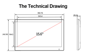 15 Inch Trung Quốc Nhà Sản Xuất Không Khung <span class=keywords><strong>Android</strong></span> <span class=keywords><strong>Tablet</strong></span> 8Gb Mp3 Player Bên Ngoài Wifi Antenna 15" - Product Image 6