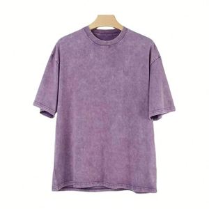 T-shirt Homme Oversize Style Vintage 2026, Délavé Minéral et Acide Personnalisé, en Coton Lourd Peigné 100% Écologique à Séchage Rapide - Product Image 3