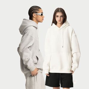 Fabricante de Sudaderas H5441, Sudaderas Personalizadas al por Mayor, Color Sólido, 350 Gsm, Mezcla de Algodón, Forro Polar, Sudaderas Unisex - Product Image 3