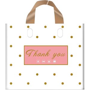 Bolsas de agradecimiento medianas de plástico con lunares de 12x14 para regalo y uso comercial - Product Image 1