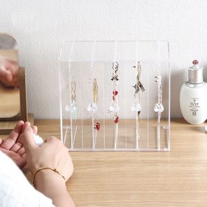 Wholesale Dustproof Jewelry Hanger Organizer <b>Earrings</b> <b>Holder</b> 3 Drawers Necklace Acrylic Display Stands - Product Image 1