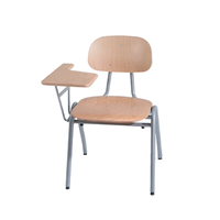 Muebles Escolares Tradicionales en Oferta, Conjunto de Mesa y Silla de Estudio de Madera para Aula o Sala de Capacitación, con Tableta de Escritura para Profesores