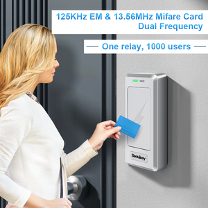 Mới nhất 125KHz + 13.56MHz kim loại Standalone RFID Đầu đọc thẻ truy cập cửa điều khiển RFID Reader kiểm soát truy cập hệ thống với <span class=keywords><strong>wigand</strong></span> - Product Image 2