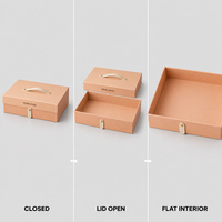 Caixa de Presente Rígida Estilo Maleta Peach com Impressão Personalizada para Joias, Alça e Fecho Dourado – Atacado Premium Direto da Fábrica