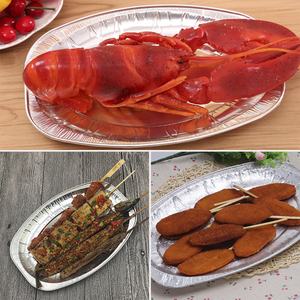 Poêles à poisson dîner <span class=keywords><strong>jetable</strong></span> plats de service <span class=keywords><strong>plat</strong></span> ovale plaque de papier d'<span class=keywords><strong>aluminium</strong></span> restauration pour la nourriture - Product Image 5