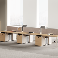 Bureau extensible moderne très vendu, design simple, poste de travail convertible pour 4, 6 ou 8 personnes