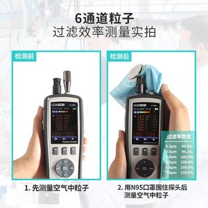 Détecteur de qualité de l'air Huashengchang DT-9881, compteur de particules PM2.5, moniteur environnemental - Product Image 4