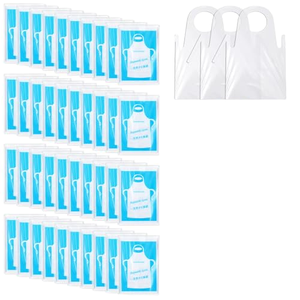 Waterproof HDPE Disposable Sleeveless <b>Plastic</b> <b>Apron</b> Clear High Quality for Cleaning Supplies L/XL/XXL Sizes - Product Image 1