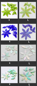 Vente en gros de carreaux de mosaïque en verre plat carreaux de mosaïque de verre teinté pétale pour la décoration de la maison bricolage artisanat thème artistique - Product Image 6