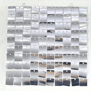 Panneau de décoration, toile de fond murale illuminée argentée scintillante, pour mariage, anniversaire, fiançailles et fête prénuptiale - Product Image 6