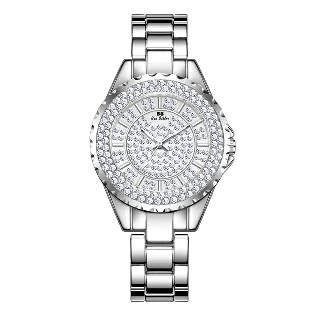 Women Gold Luxury Brand Diamond Relogio Feminino Stainless Steel Female Quartz Wrist Watch