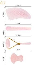 ขายร้อน 100% หยกสีเขียวธรรมชาติ Gua Sha ขูดและลูกกลิ้งใบหน้า<span class=keywords><strong>สี</strong></span>ชมพู<span class=keywords><strong>สี</strong></span>ดําสีม่วงชุดนวดหินหยก - Product Image 6
