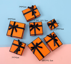 Fliege Schwarz Weiß Stil Benutzer definiertes Logo Schmuck Brosche Armband Ohrringe Halskette Verpackungs box Deckel Basis Geschenk papier boxen - Product Image 6