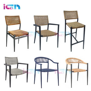 Chaise de salle à manger en corde d'extérieur, chaise en rotin tissée empilable, meubles de jardin d'extérieur empilables, chaise de patio - Product Image 5