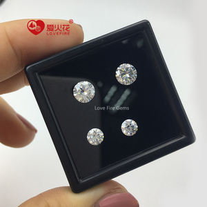 Moissanita-diamante redondo brillante, piedra <span class=keywords><strong>de</strong></span> corte, precio por quilate vvs, Color super blanco DEF, moissanita suelta - Product Image 1