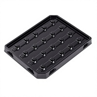 Plateau de transport antistatique en plastique thermoformé sur mesure pour puces semi-conductrices et assemblage de circuits imprimés (PCB)
