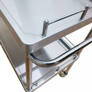 Red Star Stainless Steel Double Layer Treatment <b>Trolley</b> 730x430x830 Nursing Medical Storage Cart With Drawers - Product Image 3