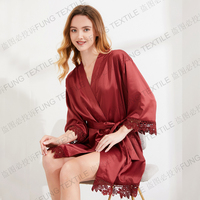 FUNG 3031 Robe de nuit sexy en dentelle 100 % polyester pour femme, nuisette tissée sur mesure