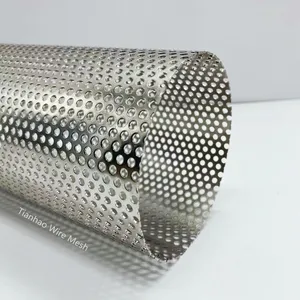 Perforated Pipe Stainless Steel Welded Perforated Round Tube Exhaust Pipe Filter Element