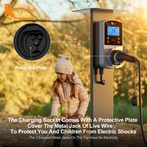 Nouvelle borne de recharge murale pour véhicules électriques 22 kW CA sans câble de recharge compatible avec les normes Type 2, Type 1, NACS et GBT - Product Image 3