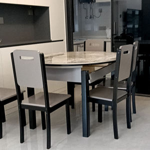 Meubles de salle à manger de style chinois, table à manger extensible en bois de luxe moderne et chaises - Product Image 6