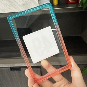Plaque de protection arrière en TPU à paillettes dégradées 35pt pour cartes gradées, avec plaque en acrylique transparente pour PSA Slab - Product Image 2