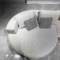 Ensemble de canapés de luxe italiens pour salon, meubles modernes en tissu et cuir