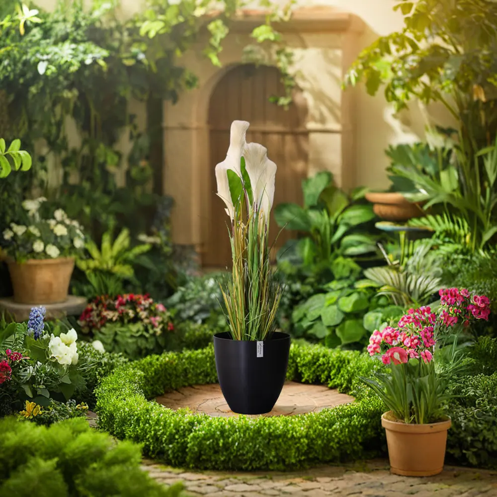 핫 세일 작은 라운드 재배자 와이어 드로잉 스타일 바닥 장식용 야외 식물을위한 꽃 디자인 (SS02 LS-3)